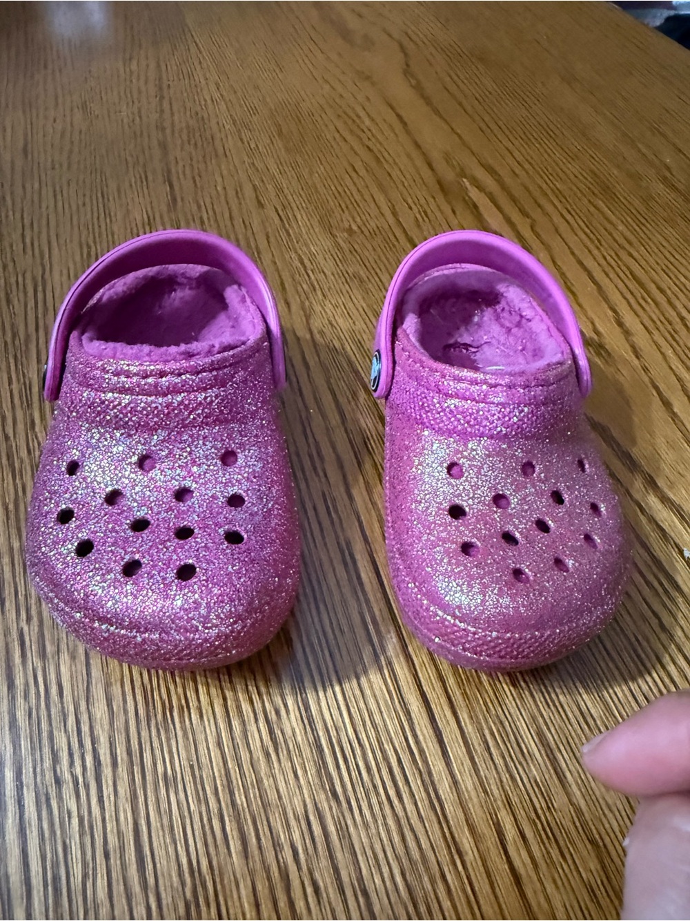 CROCS Classic Lined Glitter Clog Toddler